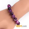 Charm Bracelets Purple Sardonyx Agat E Bracelet Natural DIY Jewelry One Of The Seven Treasures Buddhism Gift