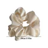 Feminino seda scrunchie elástico artesanal multicolorido faixa de cabelo titular rabo de cavalo bandana acessórios para o cabelo 1pc cetim seda cor sólida