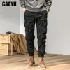 Men's Pants CAAYU Joggers Cargo Pants Men Casual Y2k MultiPocket Male Trousers Sweatpants Streetwear Techwear Tactical Track Black Pants Men 230809