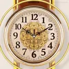 Horloges murales de luxe Vintage horloge cuisine salon Design classique petit nordique doré Reloj Pared ornements AB50WC