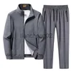 Herrspårspår 3st Set Men Fashion Autumn Sportwear Suit Casual Sweatshirt+Fleece Warm Jacket+Jogger Pants Sporting Suit Tracksuit Plus Size J230810