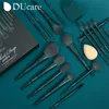 Makeup Tools Ducare Professional Brushes Kits Syntetiska hår 17 st med svamprengöringsverktygsplatta för Cosmetics Foundation Eyeshadow 230809