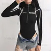 Long sleeve bodysuit women Personality reflective high-neck zipper one-piece tops women's tight bottoming sexy body T-shirt Y2K T230810