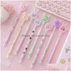 Gift Rollerball Pens Cartoon Rabbit Eared Cat Sequined Gel Pen Girls Heart Signature Cute Student Test Writing Tools 0515 Drop Deliv Dhooe