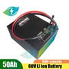 60V 50AH LI JON LITIUM Batteri med BMS för elektrisk gaffeltruck Busselektromobile och fordon+ laddare