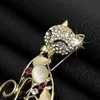 Stift broscher söt katt brosch fjäril strass kvinnor legering djur stift kristallkors lapel stift krage knapp party klänning tillbehör hkd230807