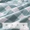 Ensembles de literie 100 coton vert Plaid ensemble couverture de lit nordique 90 peau amicale housse de couette 2 pièces taie d'oreiller pas de feuille 230809