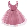 Girl's Dresses Summer Girl Tulle Dress Princess Party Fluffy Pearl Dress Kids Wedding Evening Gown Children Clothing Baby Clothes Vestidos