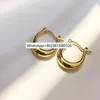 Brincos de argola NKHOG ouro real 18K para mulheres puro AU750 moderno em forma de U luxo vintage acessórios de orelha joias finas para presente