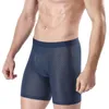 Underpants Boxer Briefs Quick Dry Mesh Shorts Men Spandex Long Leg Running Man Boxers Bulge