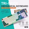 K6 Mechanical Keyboard Wireless 5.0 BT 2,4 GHz Wired Three -lägen Profil Bluetooth Gamer Keyboard 100 Keys KeyCaps PC Gamer