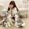 Stuffed Plush Animals 1pc 40/55cm Realistic Dog Stuffed Animal Dolls Wolf Dog Plush Toys Cute Kids Pet Toys Boys Birthday Gifts