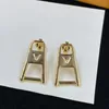 Stud designer de luxo letras V marca brincos 18k ouro retro vintage charme brincos brinco anéis de orelha jóias com saco de bolsa de poeira THV4