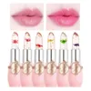 Läppstift utgör 6st Set Flower Jelly Crystal Clear Long Lips Color Change Pink Lip Gloss Cosmetics 230809