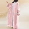 Ethnic Clothing Women Arabian Loose Cardigan Robe Lady's Muslim Dress Middle East Abaya For Fashion Femme Musulmane Turkey Store