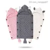 Pajamas Newborn baby summer thin baby sleeping bag integrated pajamas wearable blanket printed cartoon sleeping bag anti kick blanket Z230810