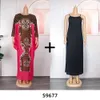 Etniska kläder Ny vår/sommarlånga klänning afrikansk stor chiffongklänning