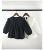 Family Matching Outfits -L Family Matching Clothes Fashion Solid Loose Ruffle Women Dress Cotton Long Sleeve Baby Girl Shirt Mom Daughter Shirt Outwear 230809