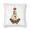 Poduszka dekoracyjna moda moda Matki Bożej z Fatima Virgin Mary Cushion Cover Sofa Dekoracja domu Portugalia Różańca katolicki squar314p