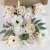 Fiori decorativi Set di fiori di rose artificiali per matrimoni Bouquet da sposa fai-da-te Compleanni Regali di San Valentino e decorazioni per la casa