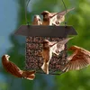 庭の装飾屋外の野生鳥の餌箱ハンギングフルーツとスエットの防水食品容器用の装飾供給230810