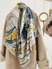 Scarves Double-sided Scarf Luxury Large Shawl AB Wool Casmere Hems Hand Rolled Edge Foulard Designer Big Shawls Cape 135cm