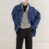 Мужские куртки Роскошное модное джинсовое пальто Простой повседневный дизайн мужская теплая осенне-зимняя куртка новая с дизайнерским жилетом синего камня