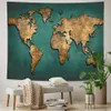 Tapestries Retro world nautical map home art tapestry Hippie Bohemian decorative bed sheet background wall sofa blanket