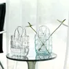 Vaser Hemdekoration Nordisk hydroponisk väska Arrangemang Flower Vase Creative Living Room Table Clear Glass Aquarium Art Eesthetic 230810