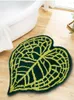 Carpets Heart Shaped Plant Anthurium Leaf Tufted Rug Plush Green Tropical Area For Bathroom Living Room Fluffy Mat
