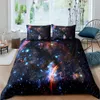 Juegos de cama Cosmic Milky Way Print Juegos de poliéster Niños Niños Cubre Niños Juego de ropa de cama para adolescentes Juego de cama king size 230809