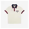 Men's Polos designer Men's Polos designer G Family Fashion Brand Polo Shirt Short Sleeve Lapel Top Pearl Cotton Counter Quality Business X0QX
