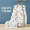 Pajamas Baby sleeping bags baby sleeping bags baby pajamas children's pajamas summer vests hip pockets jumpsuits printed animal jumpsuits Z230811