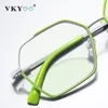 Reading Glasses VKYEE Geometry Pochromic Anti Blue Light Reading Glasses for Women Myopia Hyperopia Prescription Optical Eyeglasses PFD3037 230809