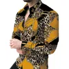 Erkekler Sıradan Gömlekler İlkbahar Yaz 2023 HARDIGAN 3D Baskı Uzun Kollu Gömlek İş Büyük Boy ve Bluzlar