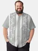 Erkekler Sıradan Gömlek Kafatası Baskı Moda Hawaii Gömlek Plajı Kısa Kollu Bluz Yaku