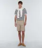 Men Polo T Shirts Summer Loro Piana Stripe Polos Casual Shirt Short Sleeve Tshirt