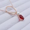 Chains Han Hao S925 Sterling Silver High-end Design Sense All-match Trendy Rose Gold Gemstone Women's Necklace From Europe And America