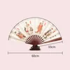 Chinese stijlproducten 10 inch Vintage Chinese handventilator Imitatie Mahonie Bamboe Zijde Vouwventilator Oude Tang Hanfu Cosplay Dansventilator Woondecoratie