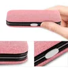 Set di accessori da bagno Kit tagliaunghie Nero Rosa Acciaio inossidabile Elevata durezza Curva Tagliabordi Scissor Pinzette Manicure Pedicure Tools