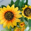 Fleurs décoratives Tournesol Artificiel Simulation Soie Haute Qualité Beau Bouquet De Noce Maison De Vacances Décoration