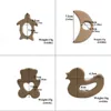 木製のテザーベイビーキッズハンドメイド歯ビーチの歯が生える動物粉砕者看護栄養幼児の安全なdiy木材1zz以上