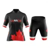 Гоночные наборы женского пола 2023 Канада Канадская велосипедная майка набор шорт для настройки костюмы велосипед