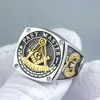 Band Rings Ancient Past Master Mason Blue Lodge Masonic Signet Sterling Silver Ring