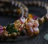 Link Bracelets Natural Yingge Lvqi Nan Agarwood Bracelet Fidelity Hainan Old Materials Log Buddha Beads Rosary For Men And Women