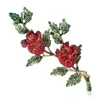 Stift broscher vacker rose blommakollektion för kvinnor lady elegant emalj släpp stift sommar design party valentine dag gåva 230809
