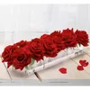 Vases Transparent Rectangular Acrylic Flower Vase Clear Centerpiece Long Wedding Table Decoration 230810