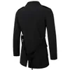 Mäns trenchrockar Mens Spring Autumn Windbreak Overcoat Långt med bälte för män Male Pea Coat Double Breasted Peacoat W05 230810