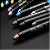 Ögon Shadow Liner Combination 15 färger Vattentät Pearlescent Eyeshadow Pencil Stick varaktiga Glitter Shimmer Shadow Pen Eyeliner Korean Makeup Tool 230809