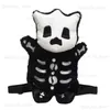 Skull Plush Backpack Gothic Water Bottle Bag Goth Doll Backpack Female Winter Furry Bag Skull Shape Bag Skeleton Birthday Gift T230810